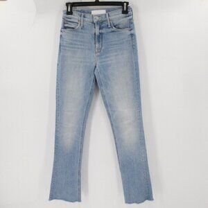 mother superior jeans women's 25 L28 high waisted runaway undone hem on my feet